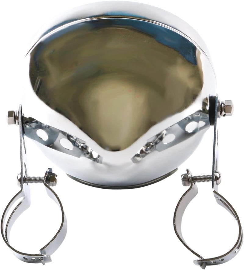 ZZJAUBI Chrome Motorcycle Headlight Housing 5.75 5 3/4inch Headlight Bucket compatible with Shadow Cafe Racer Bobber Cruiser - Image 3